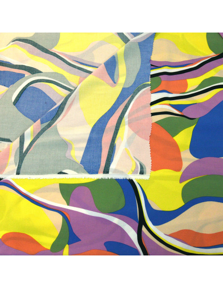 SKFK PRINTED ECOVERO MULTICOLOUR FABRIC