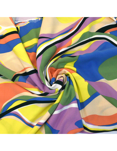 SKFK TISSU ECOVERO IMPRIMÉ MULTICOLORE