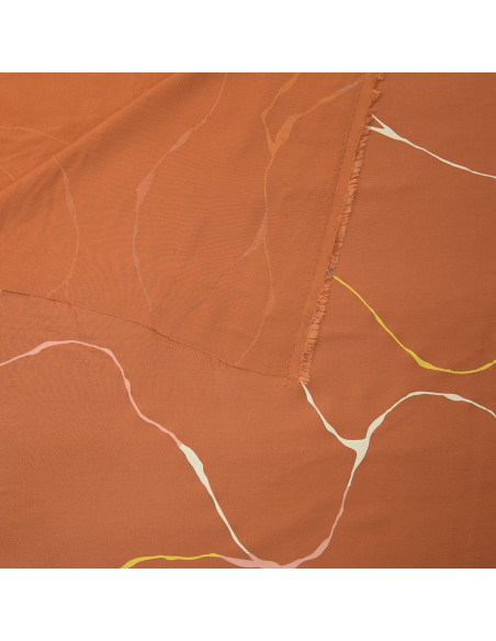 SKFK TISSU IMPRIMÉ LYOCELL-VISCO MARRON