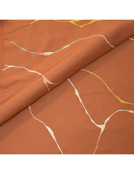 SKFK PRINTED LYOCELL-VISCO BROWN FABRIC