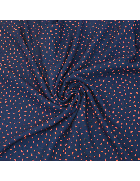 SKFK TEJIDO ECOVERO TOPOS ROJOS